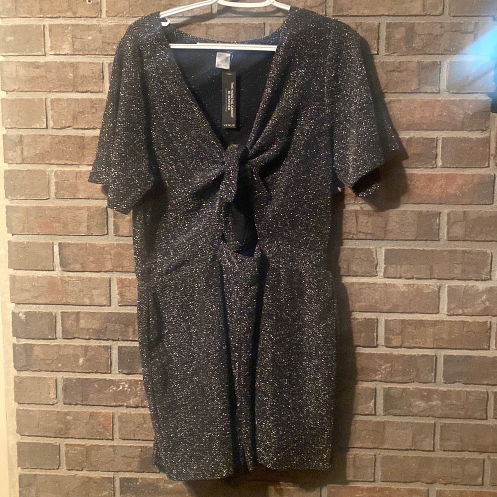Black sparkly special event shorts set by Venus NWT